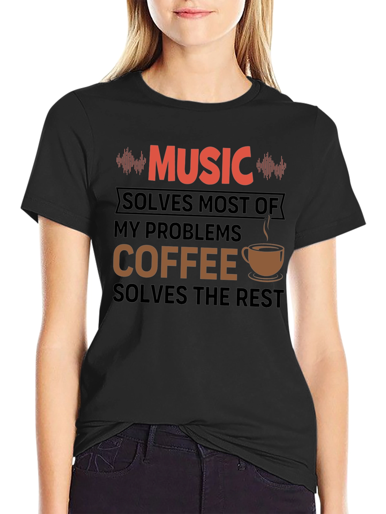 Music & Coffee T-Shirt - Funny Graphic Tee