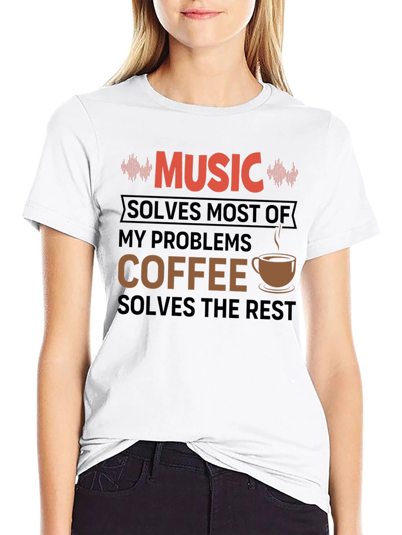Music & Coffee T-Shirt - Funny Graphic Tee
