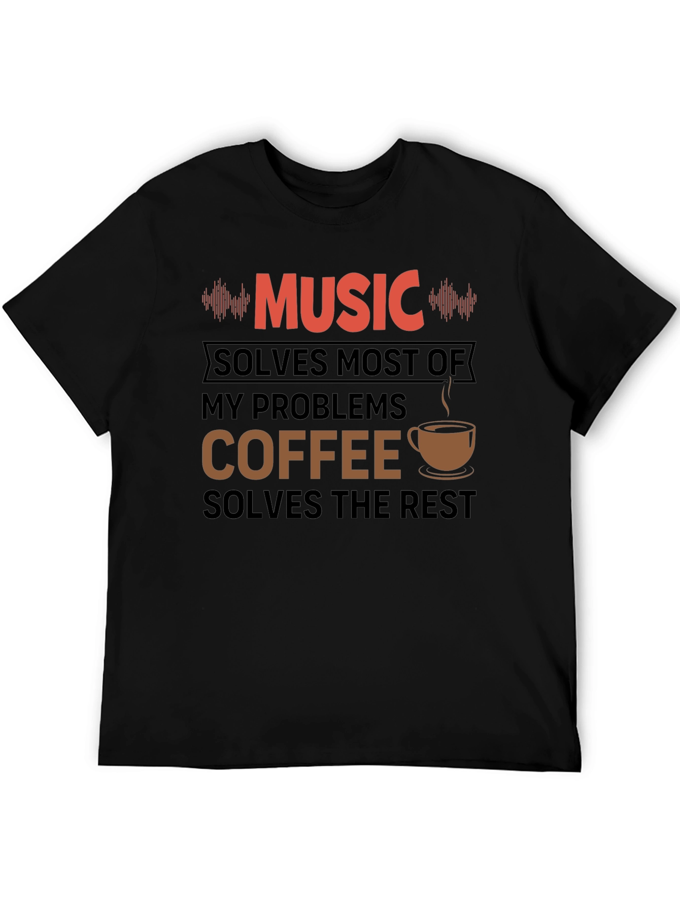 Music & Coffee T-Shirt - Funny Graphic Tee
