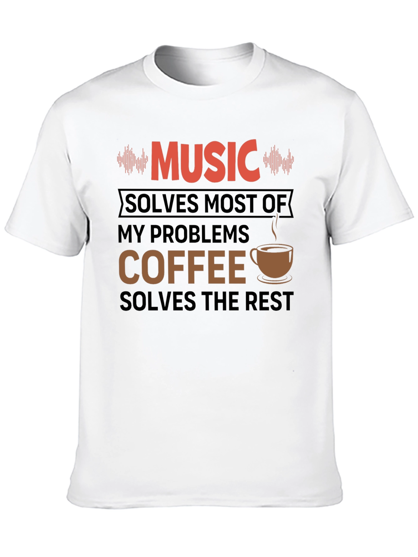 Music & Coffee T-Shirt - Funny Graphic Tee