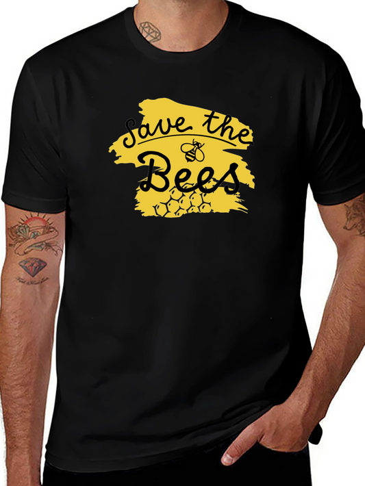 Save the Bees Graphic Tee - Black Unisex T-Shirt