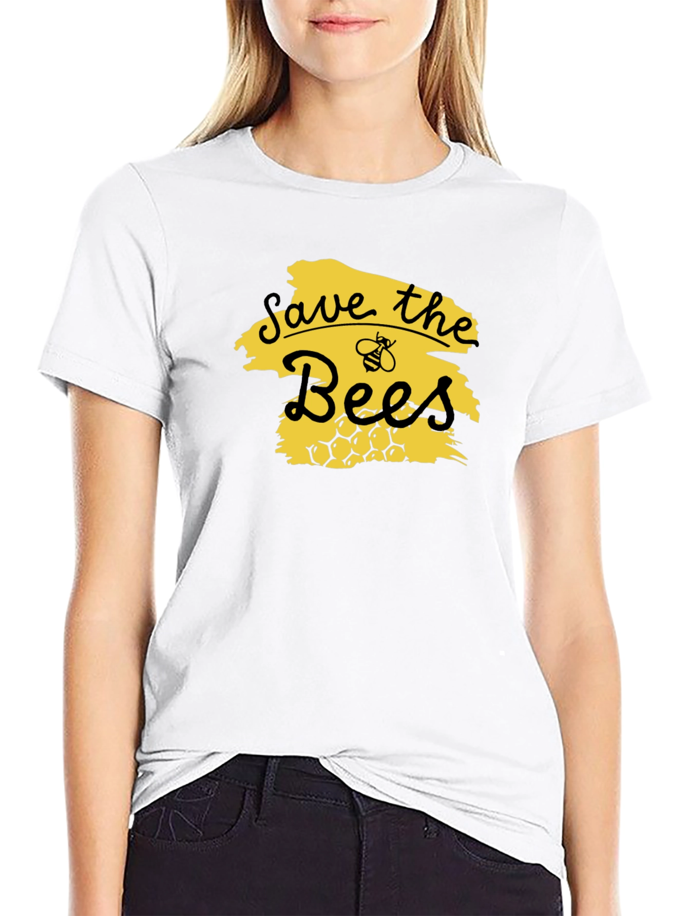Save the Bees Graphic Tee - Black Unisex T-Shirt
