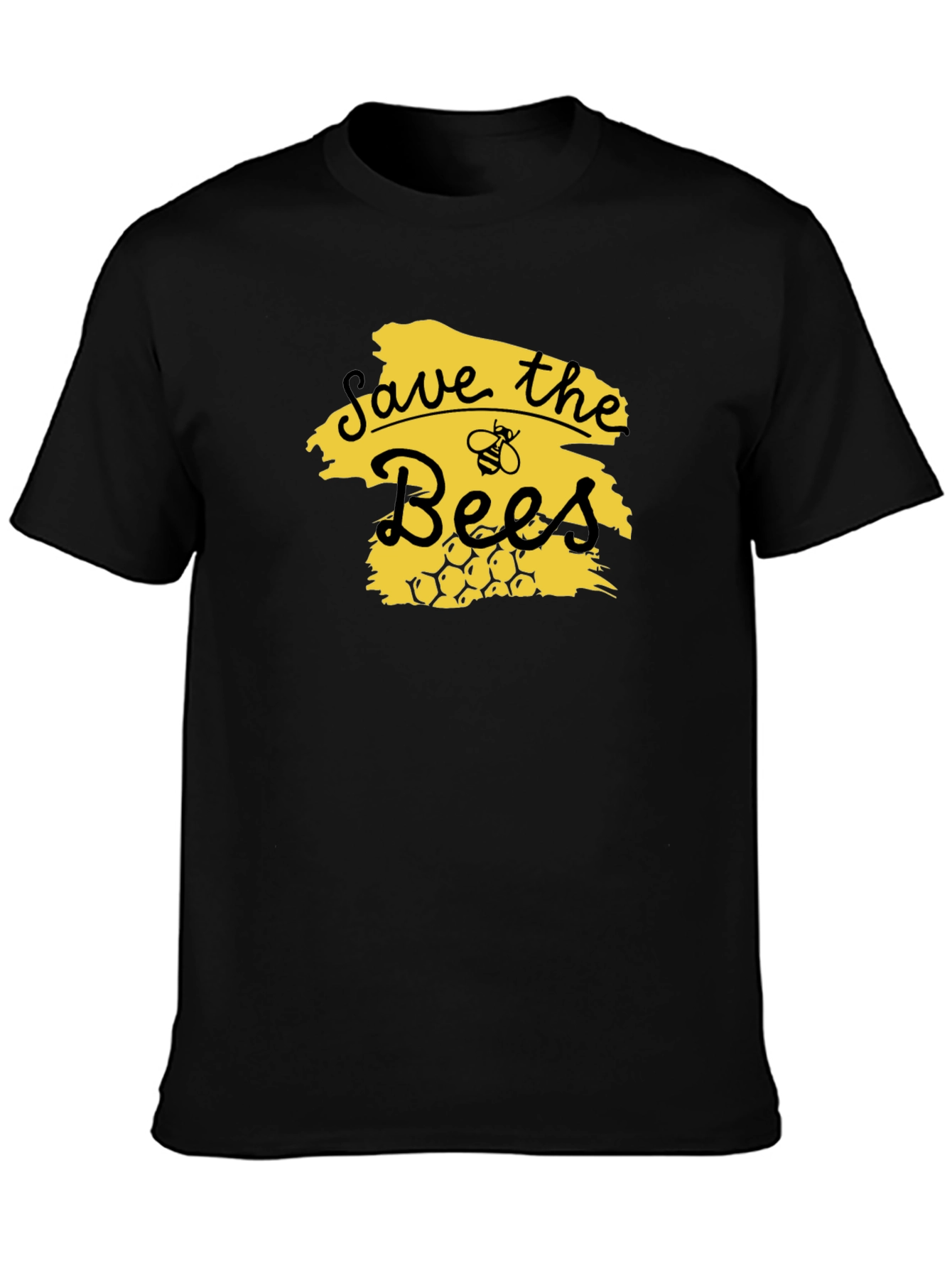 Save the Bees Graphic Tee - Black Unisex T-Shirt