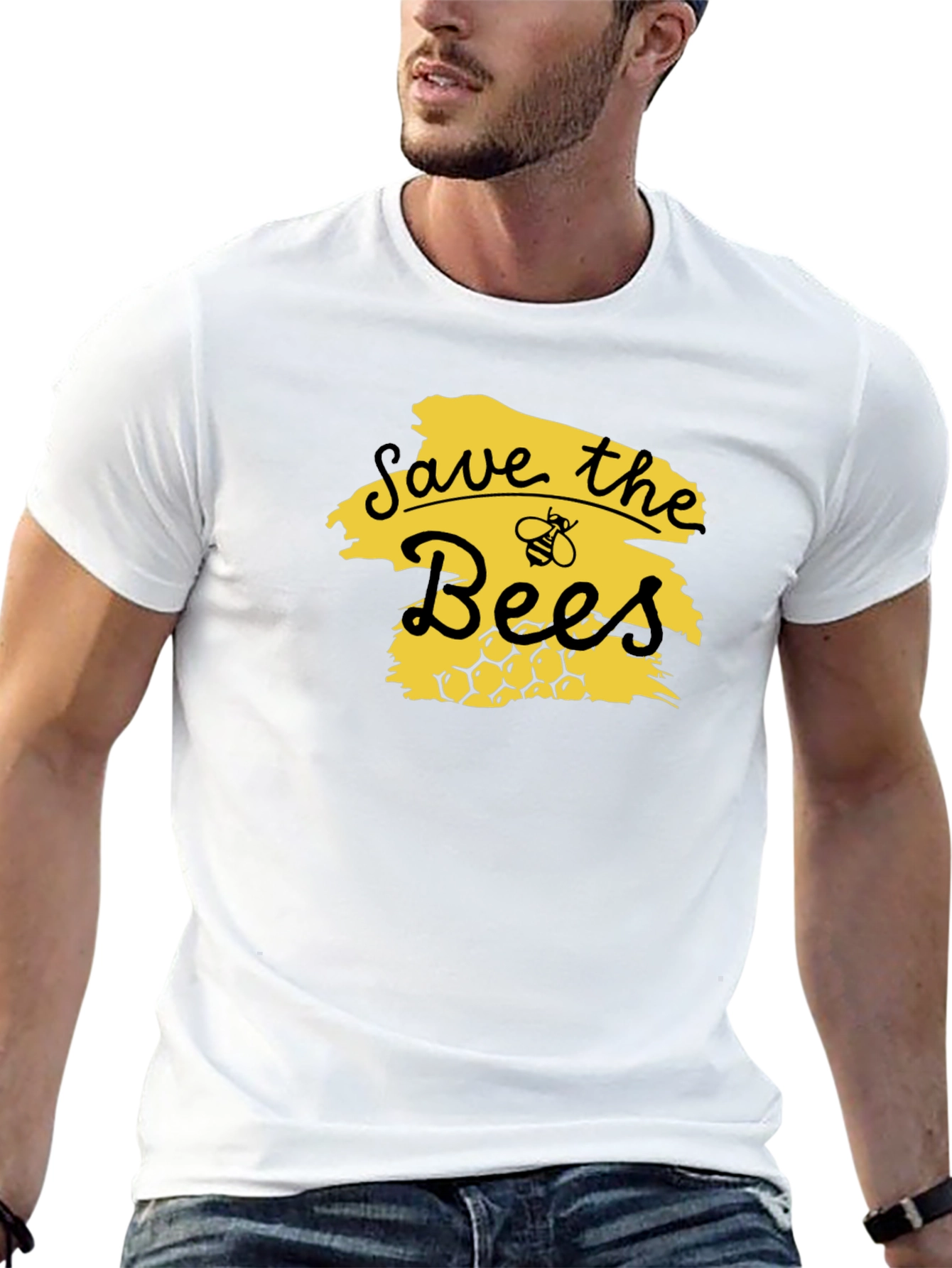 Save the Bees Graphic Tee - Black Unisex T-Shirt
