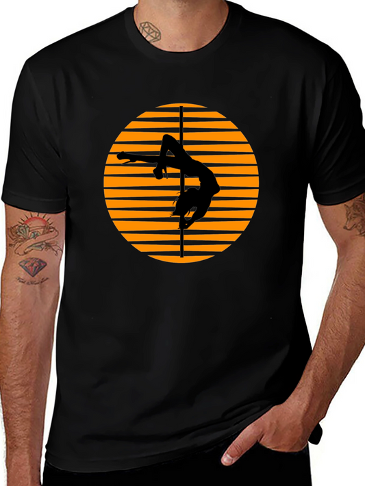Pole Dancer Graphic T-Shirt - Black