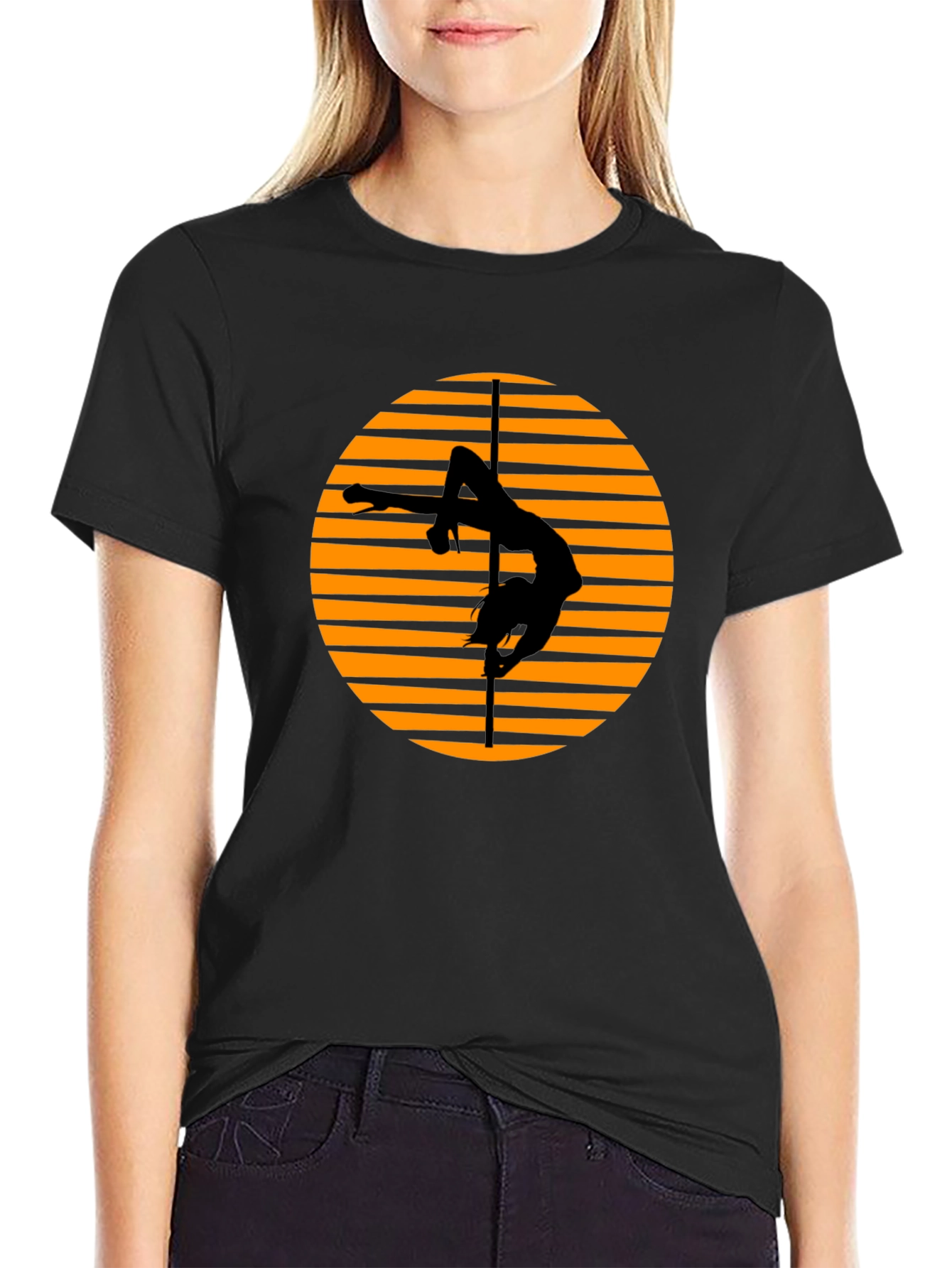 Pole Dancer Graphic T-Shirt - Black