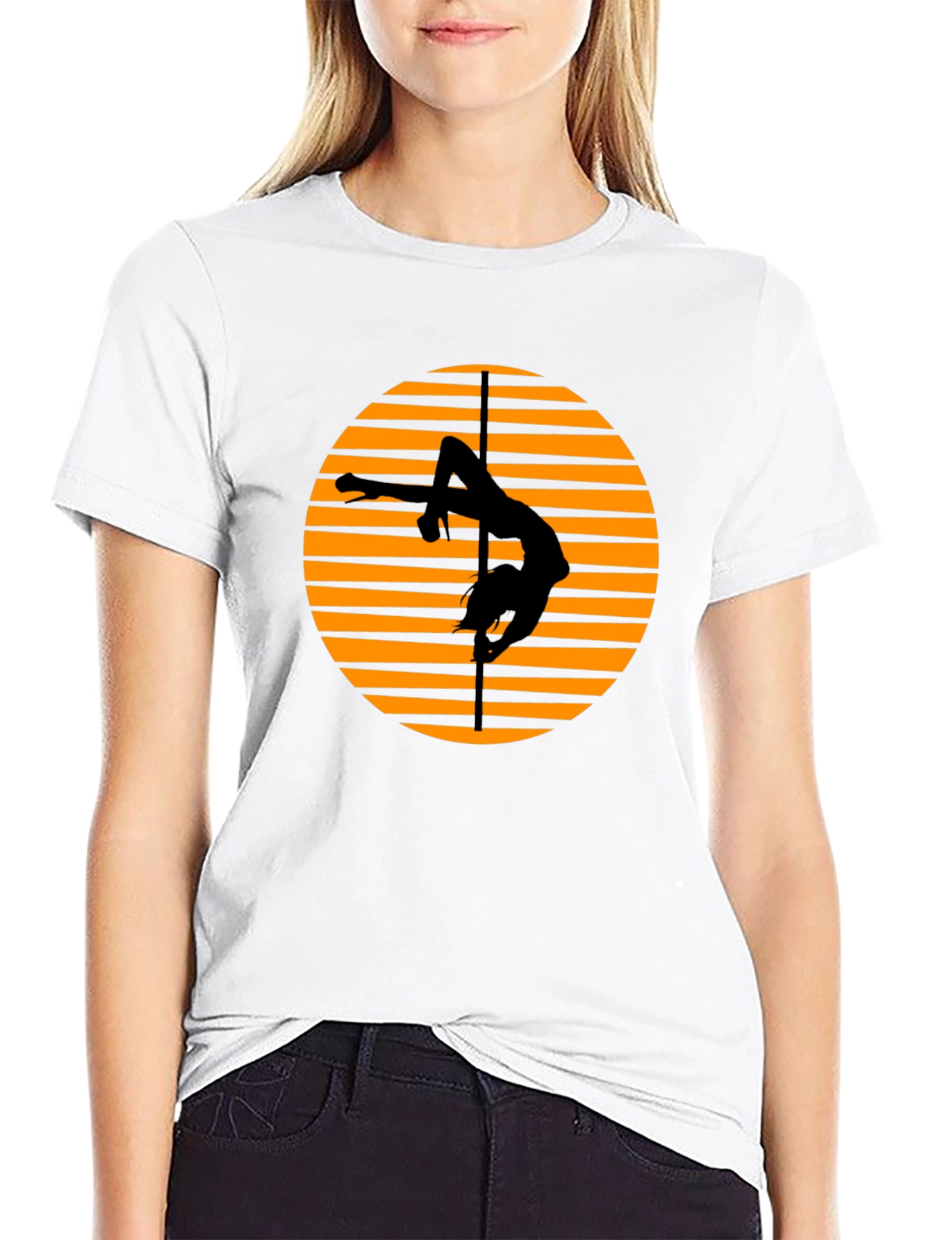 Pole Dancer Graphic T-Shirt - Black