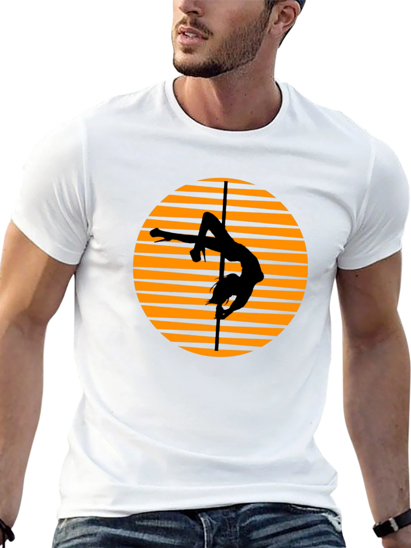 Pole Dancer Graphic T-Shirt - Black