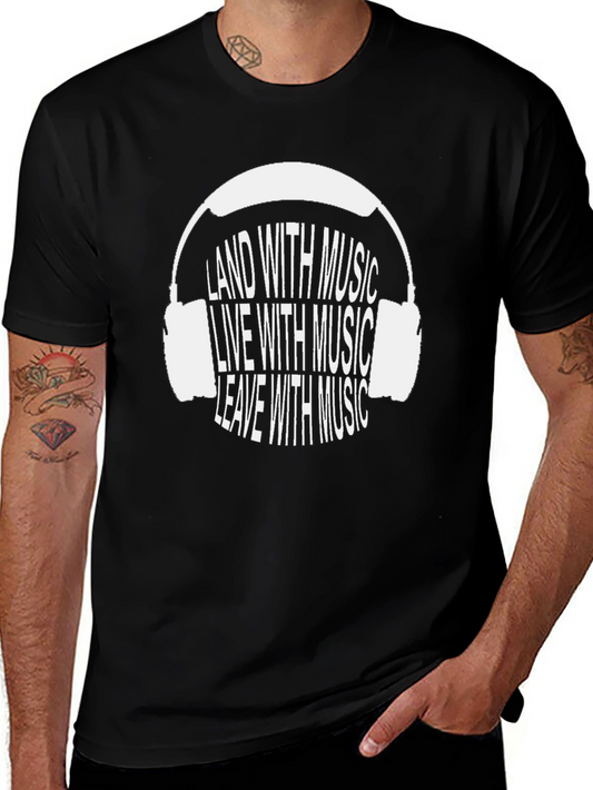 Music Lover Black Graphic Tee