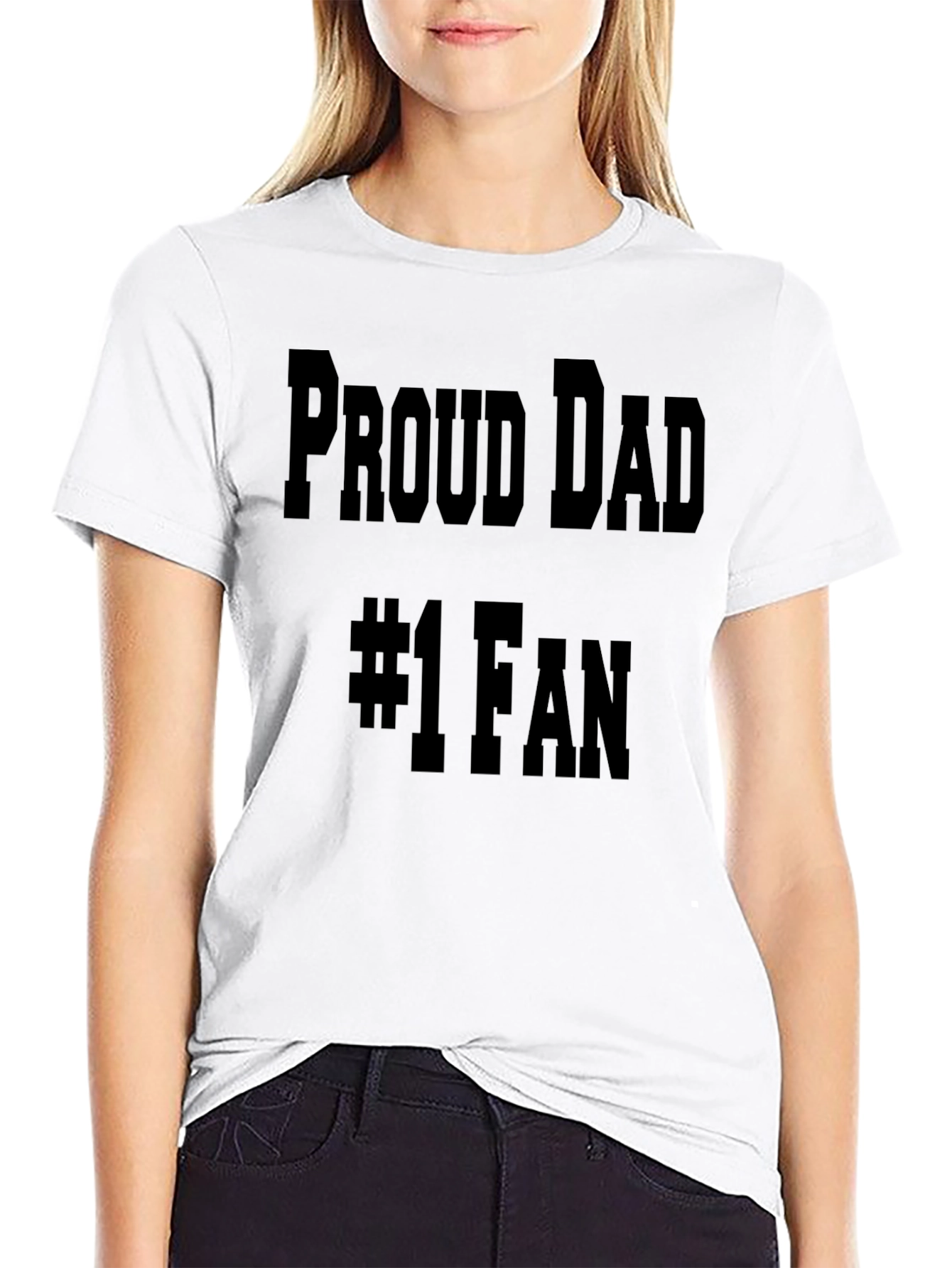 Proud Dad #1 Fan T-Shirt - Black