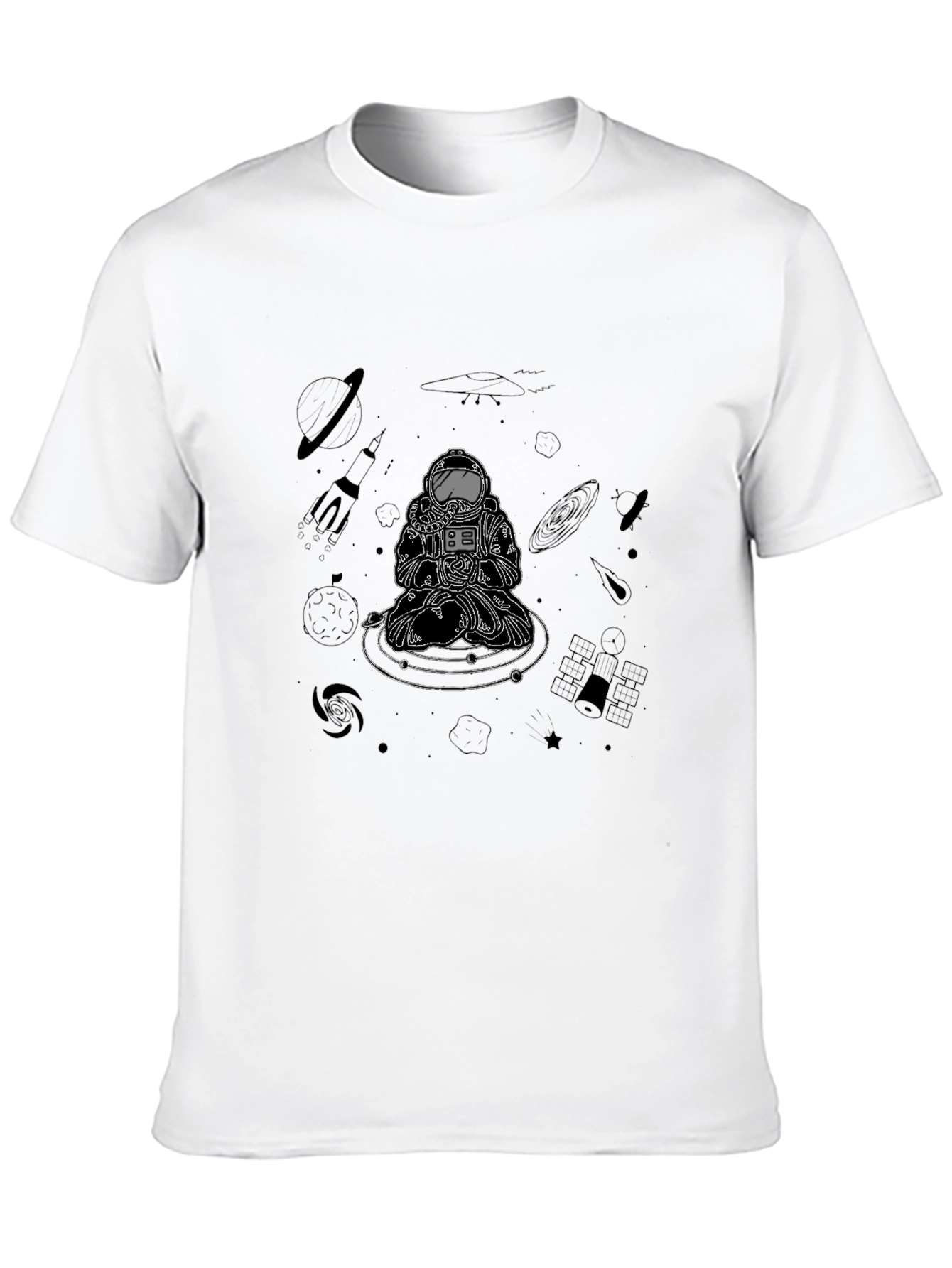 Astronaut Meditation Graphic Tee