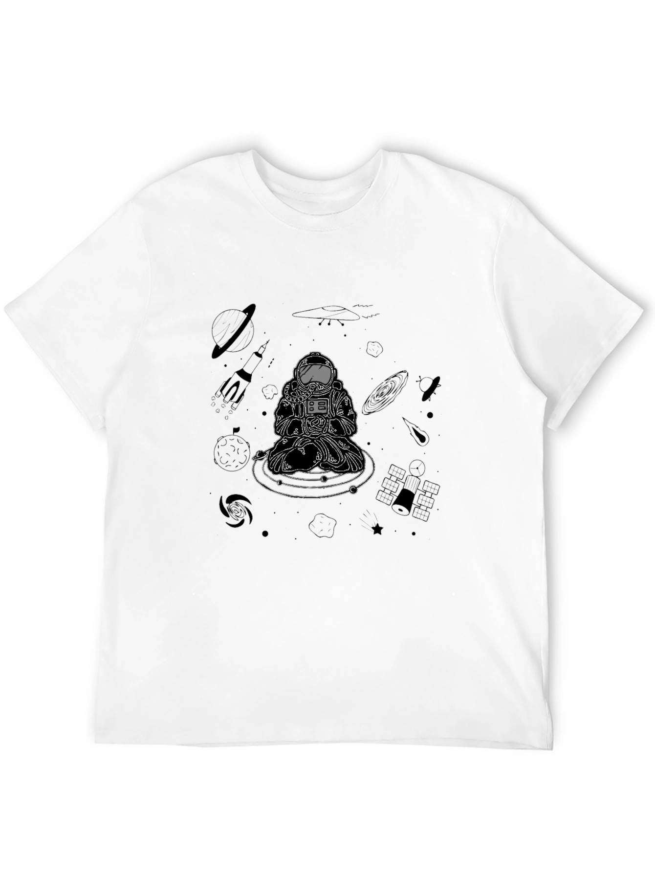 Astronaut Meditation Graphic Tee
