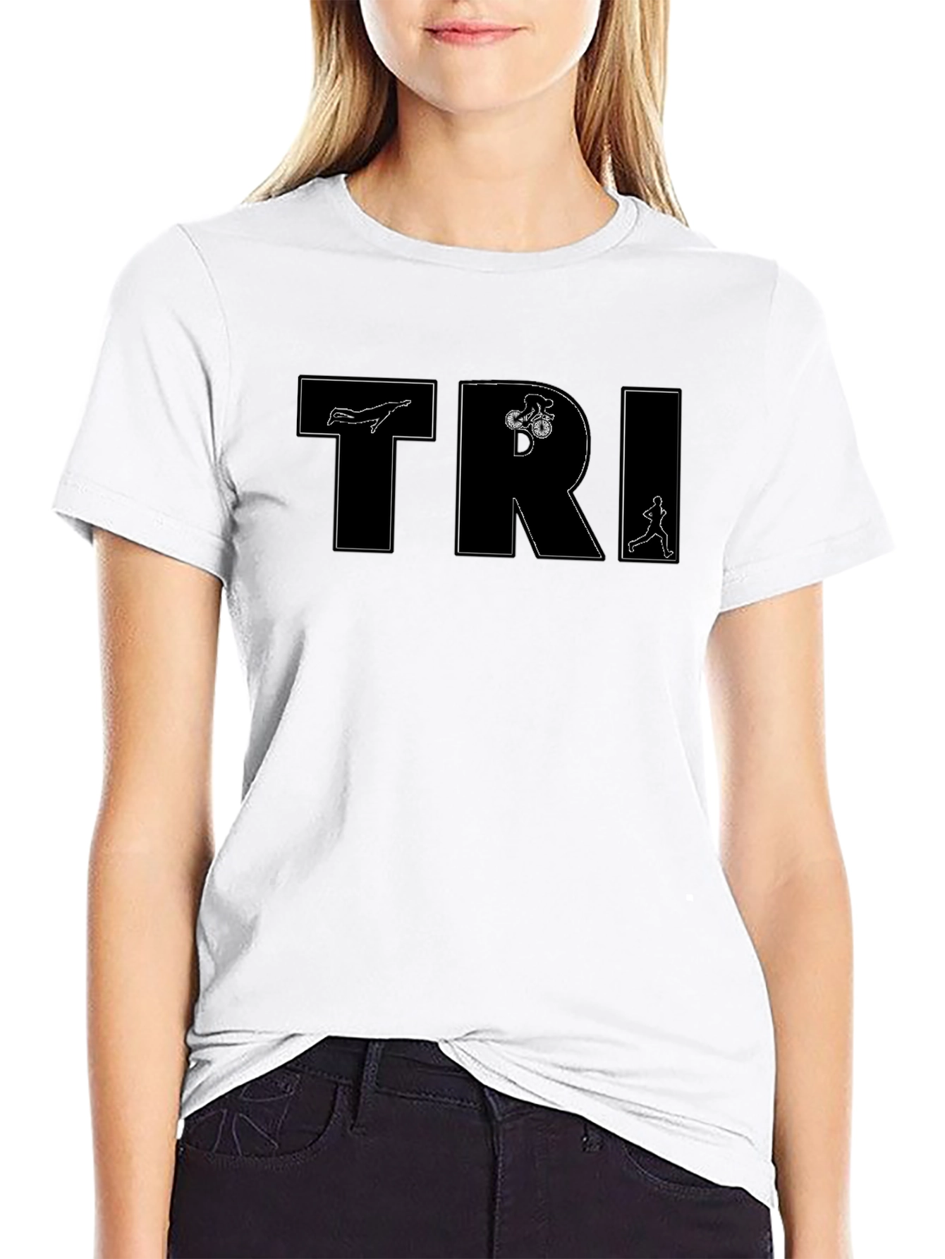TRI Swim Bike Run Black T-Shirt