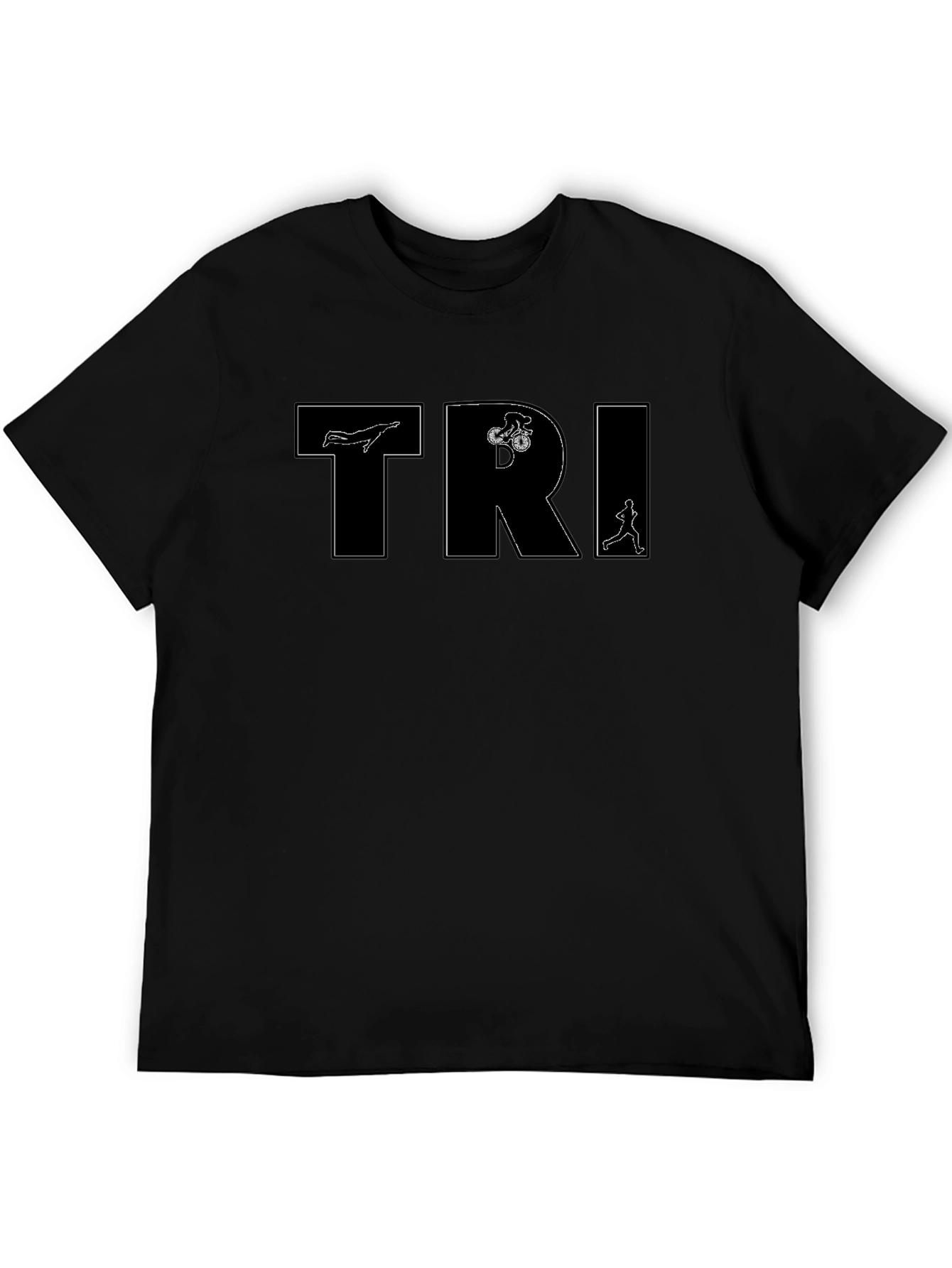 TRI Swim Bike Run Black T-Shirt