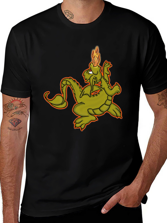 Dragon Fire T-Shirt - Black Graphic Tee