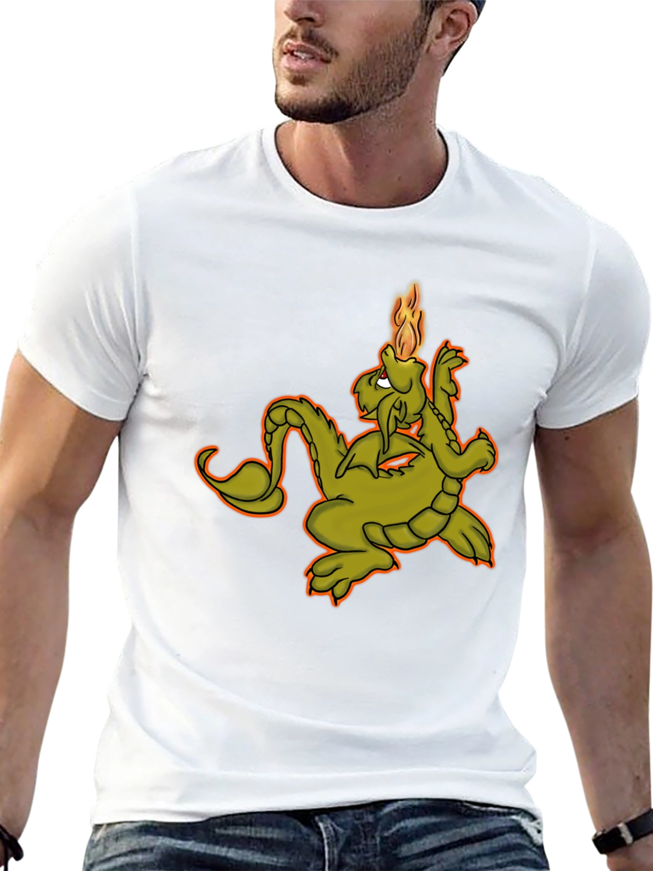 Dragon Fire T-Shirt - Black Graphic Tee