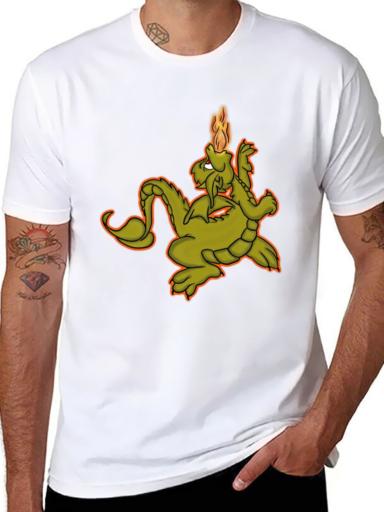 Dragon Fire T-Shirt - Black Graphic Tee