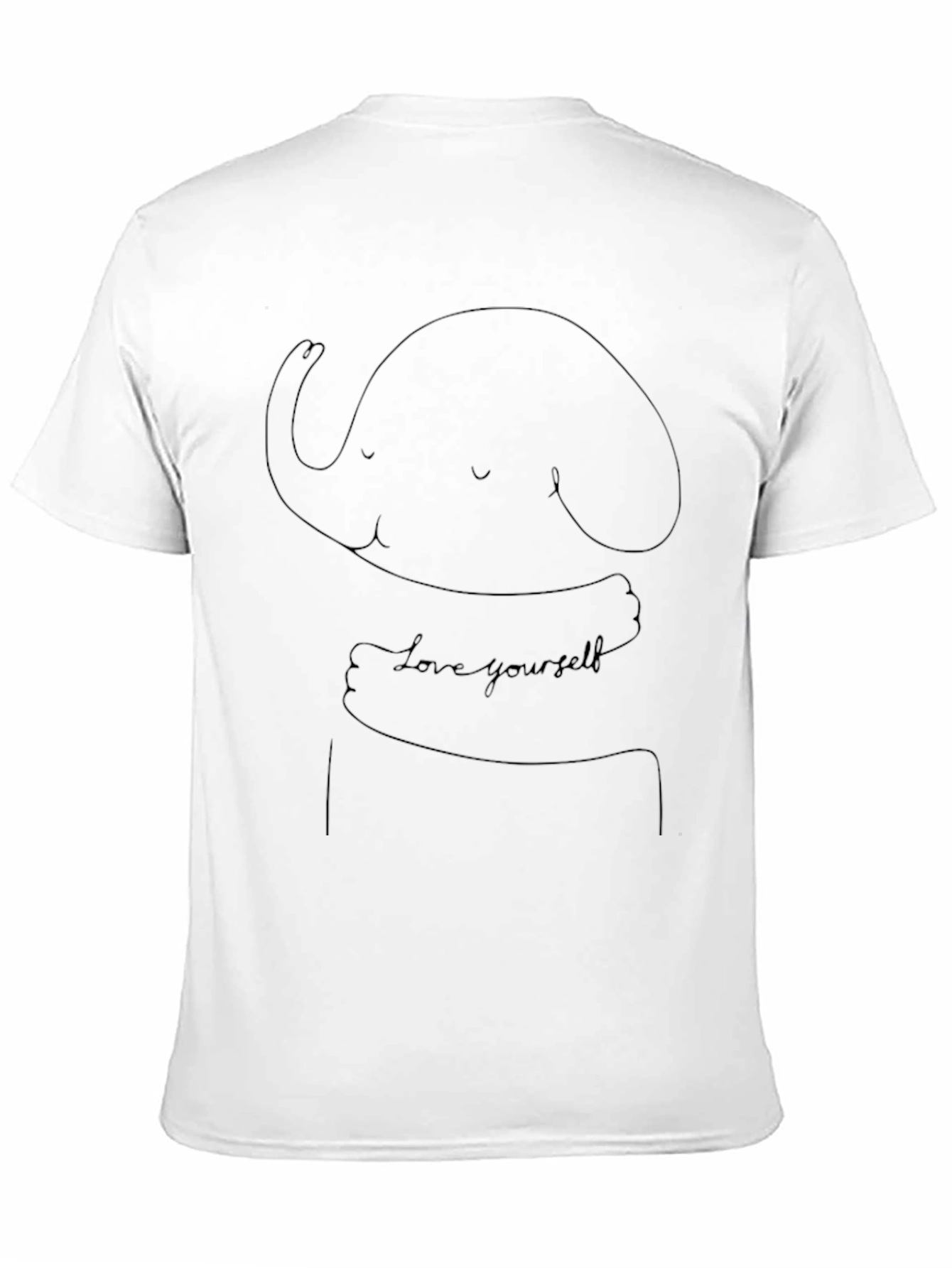 Love Yourself Elephant Black T-Shirt