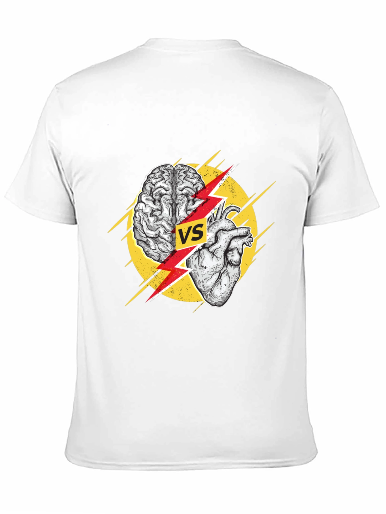 Brain Vs. Heart T-Shirt - Thoughtful Design