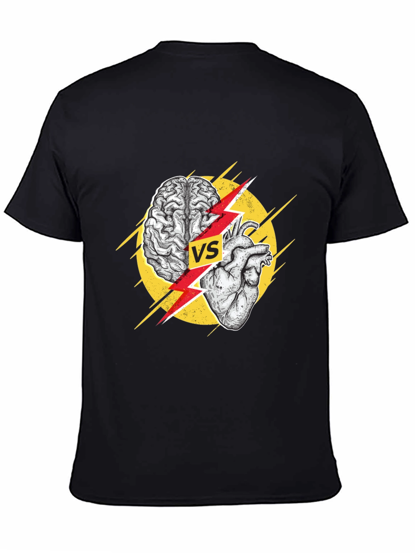 Brain Vs. Heart T-Shirt - Thoughtful Design
