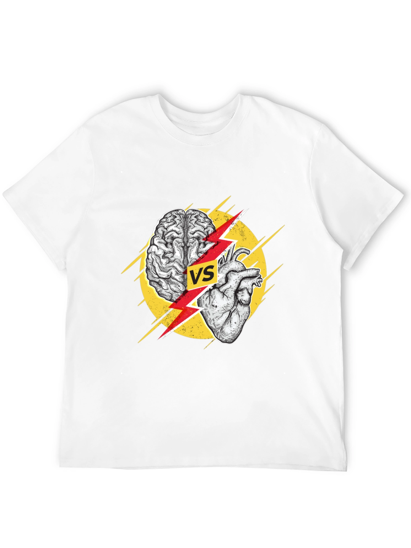 Brain Vs. Heart T-Shirt - Thoughtful Design