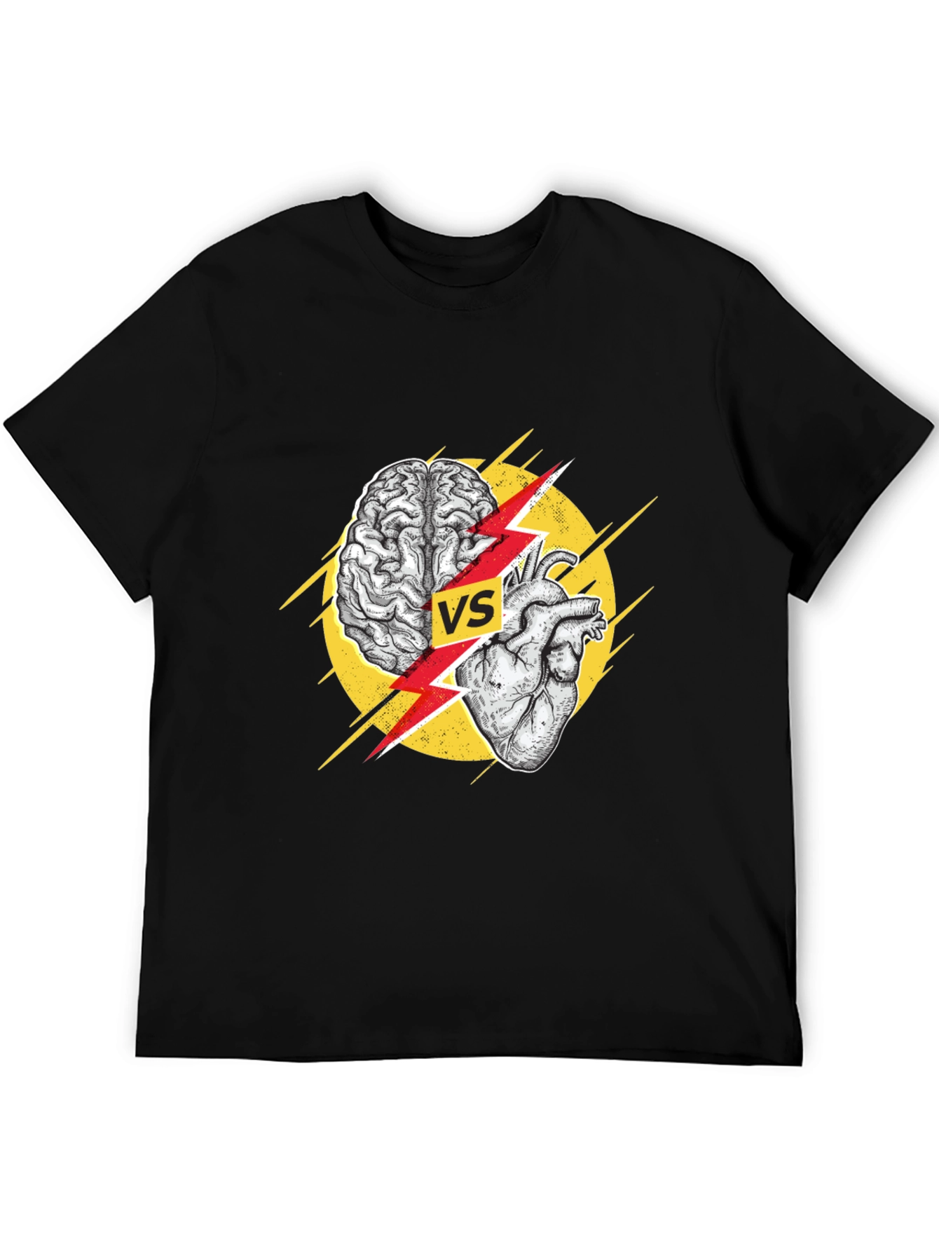 Brain Vs. Heart T-Shirt - Thoughtful Design