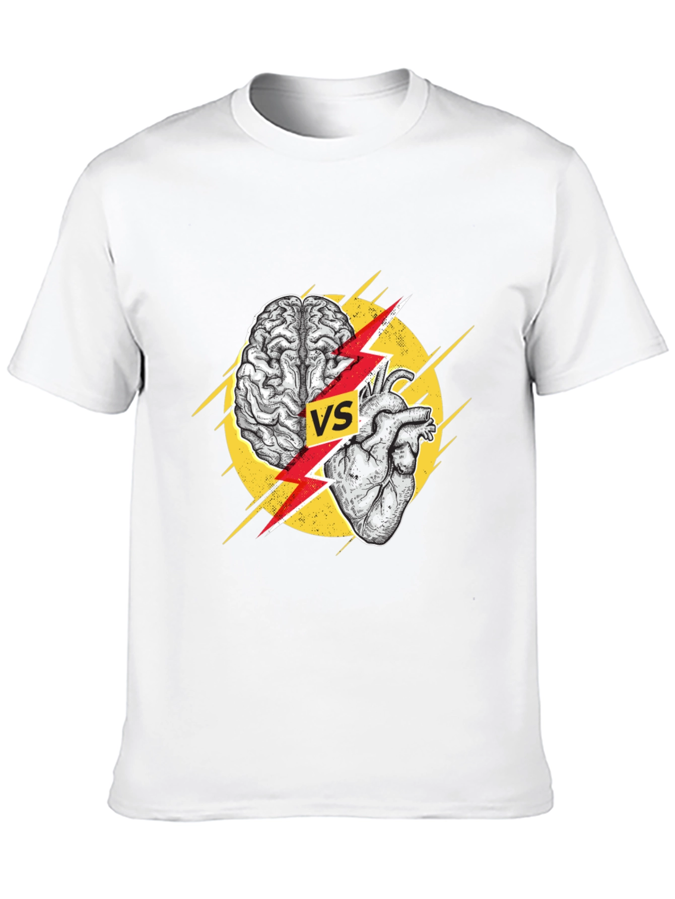 Brain Vs. Heart T-Shirt - Thoughtful Design