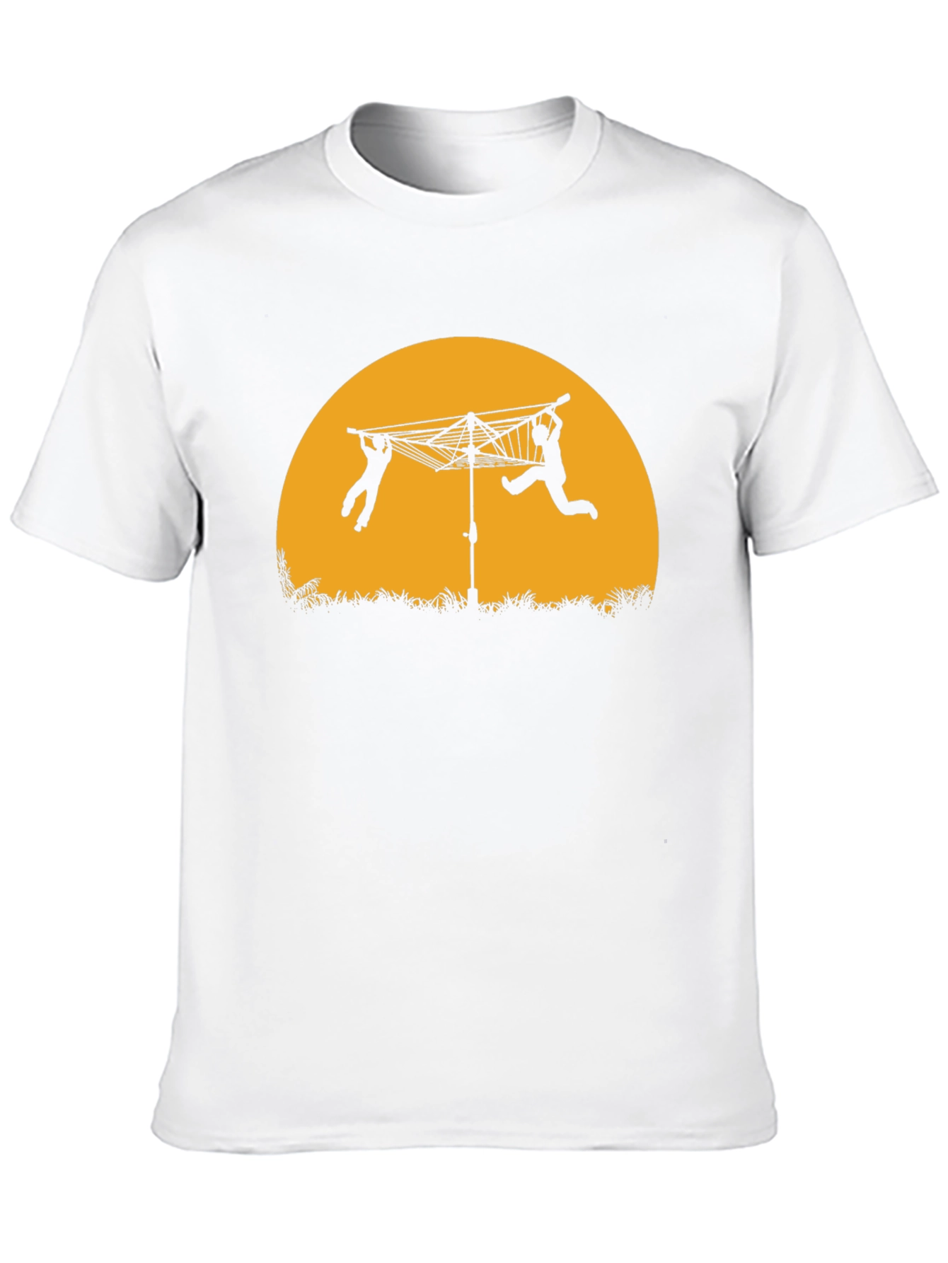 Silhouette Clothesline T-Shirt - Black Cotton Tee