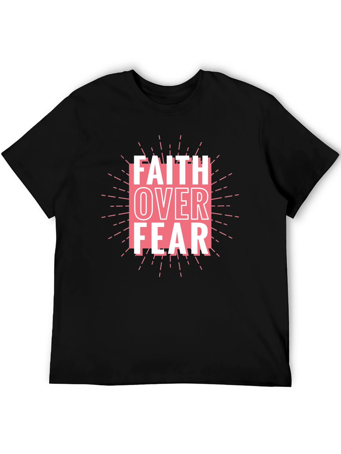 Faith Over Fear Graphic Tee - Black Cotton Blend