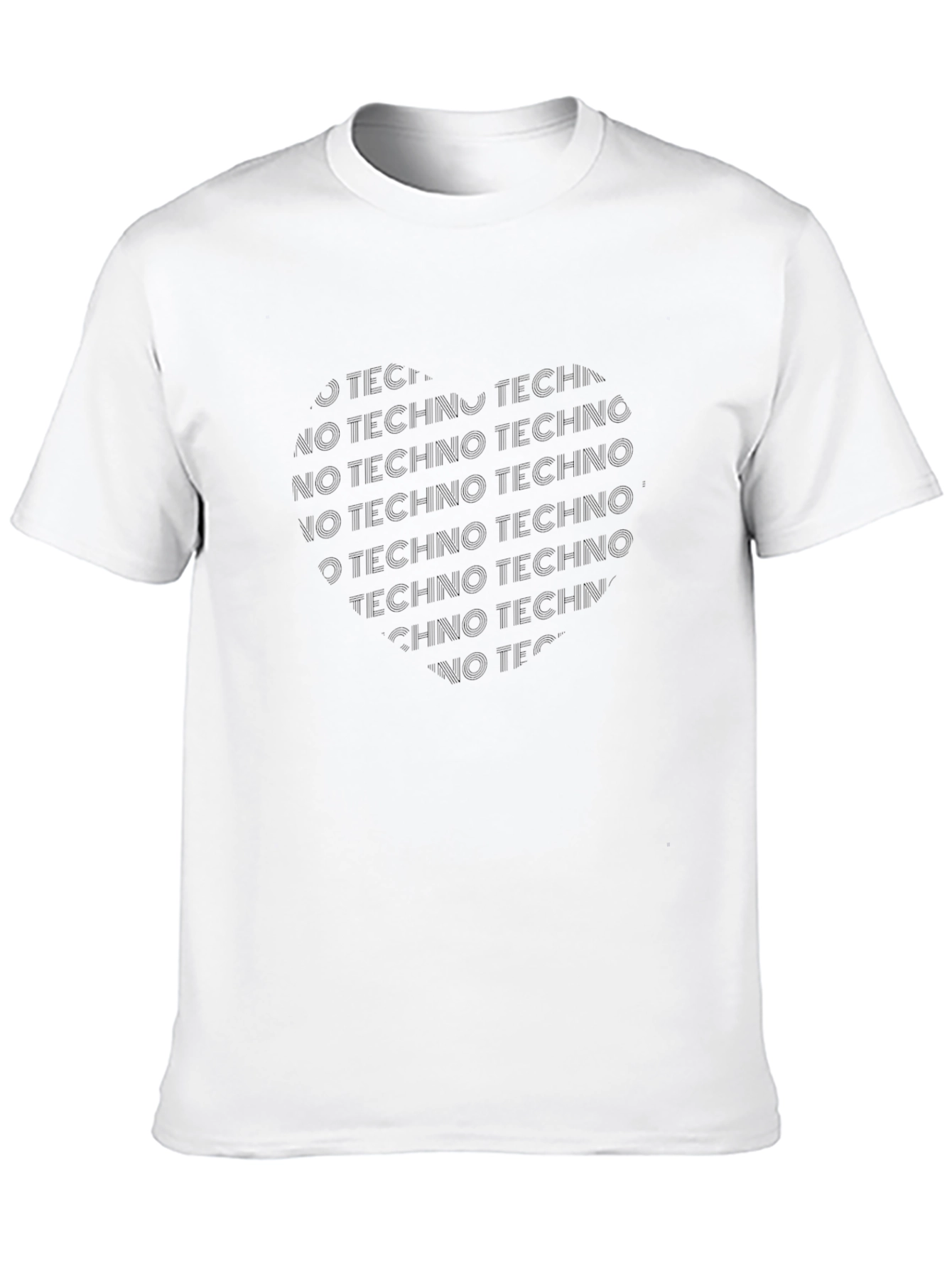 No Techno Graphic Tee - Stylish Black T-Shirt