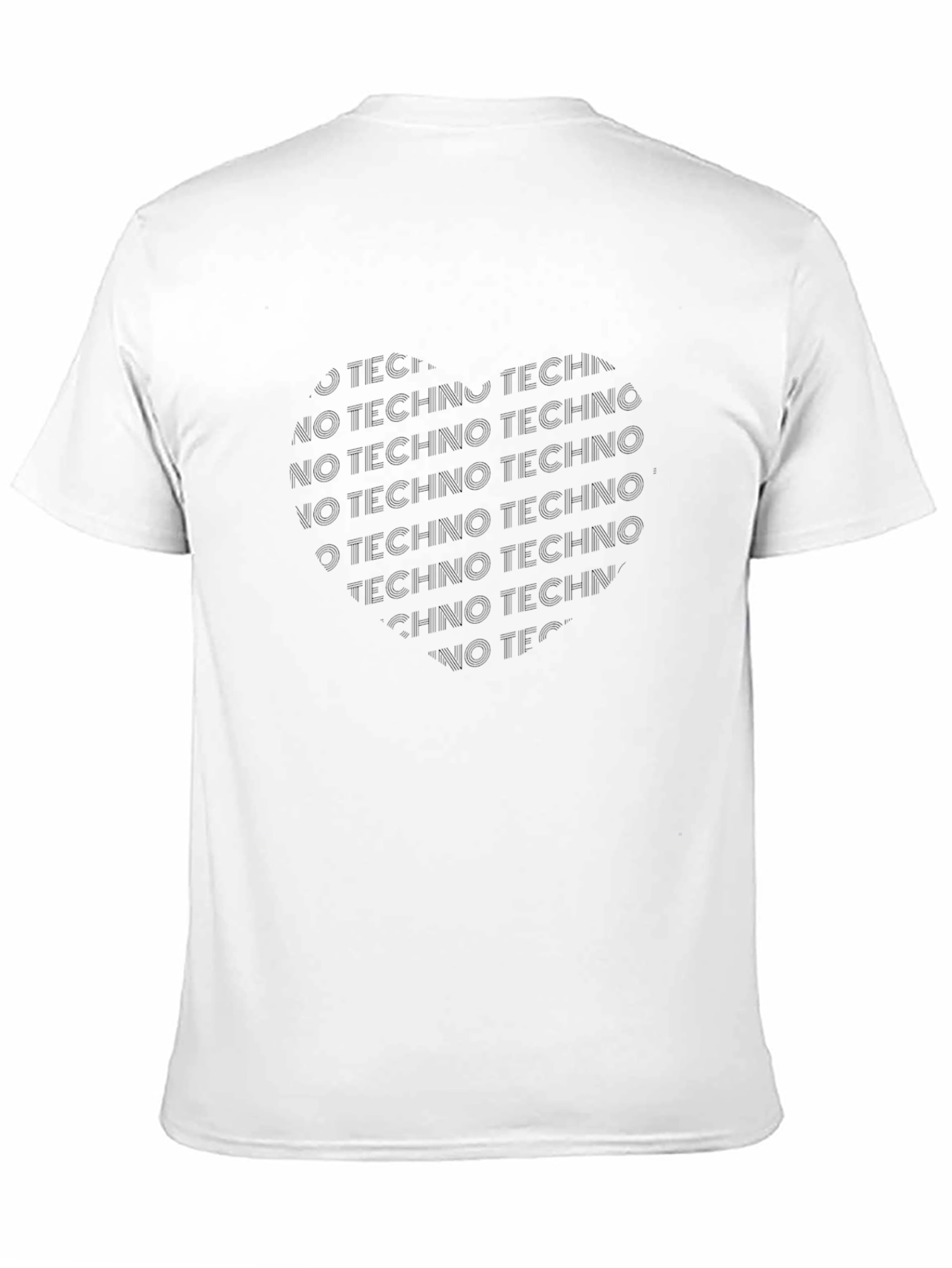 No Techno Graphic Tee - Stylish Black T-Shirt