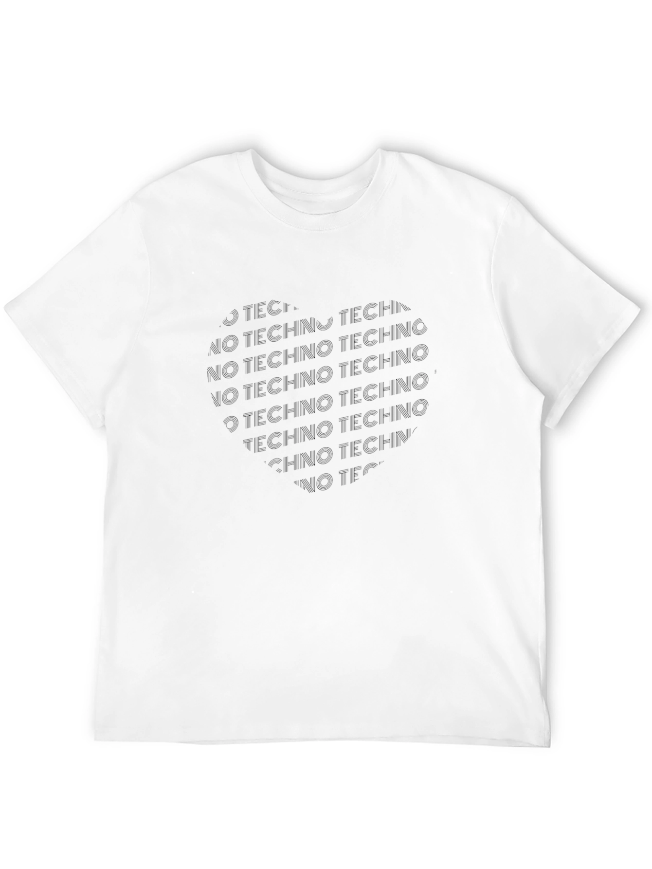No Techno Graphic Tee - Stylish Black T-Shirt