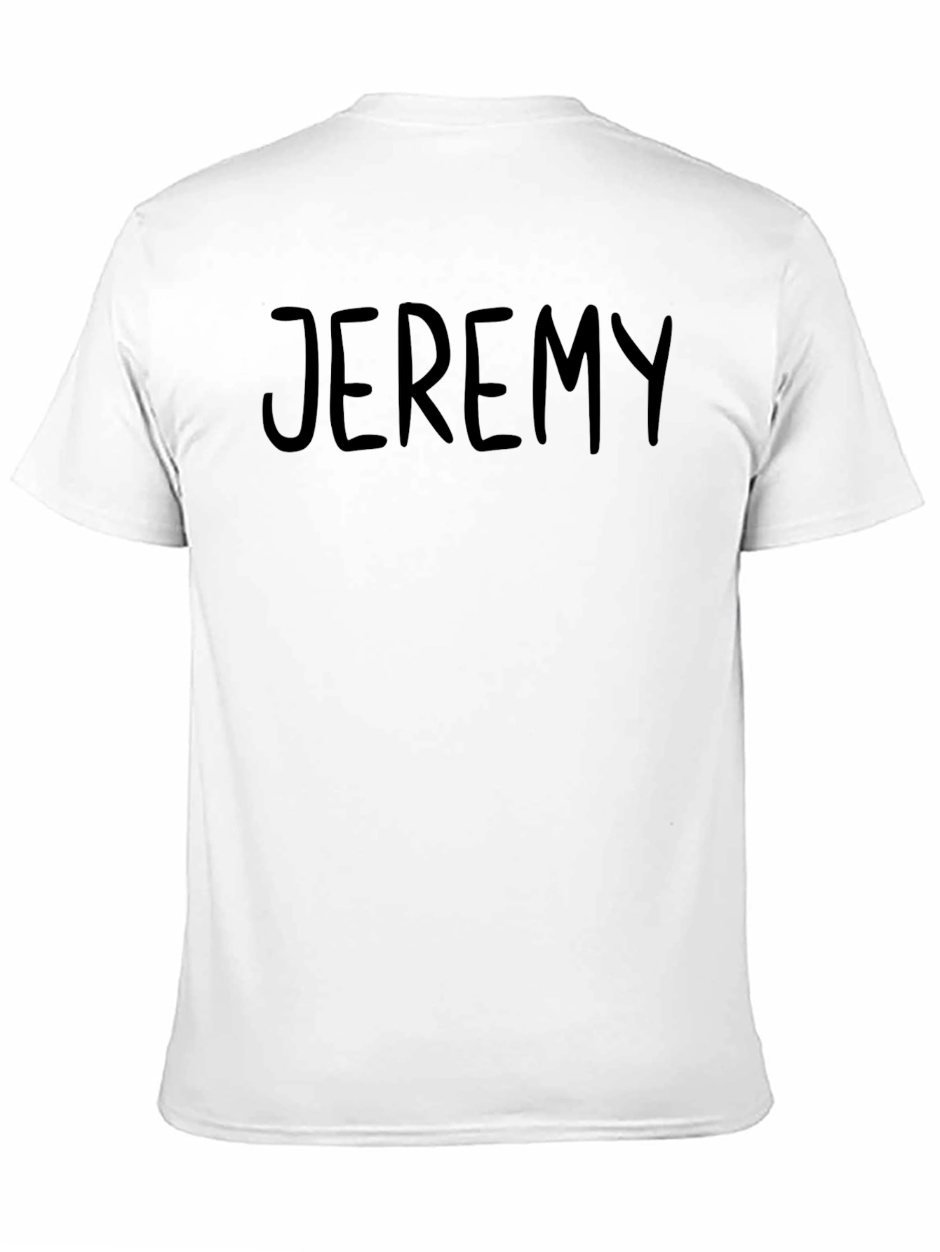 JEREMY Print Black Crew Neck T-Shirt