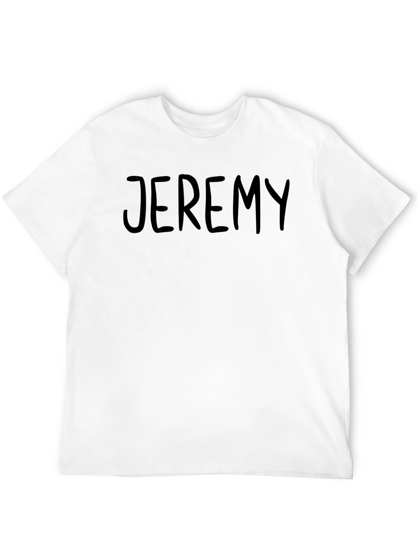 JEREMY Print Black Crew Neck T-Shirt