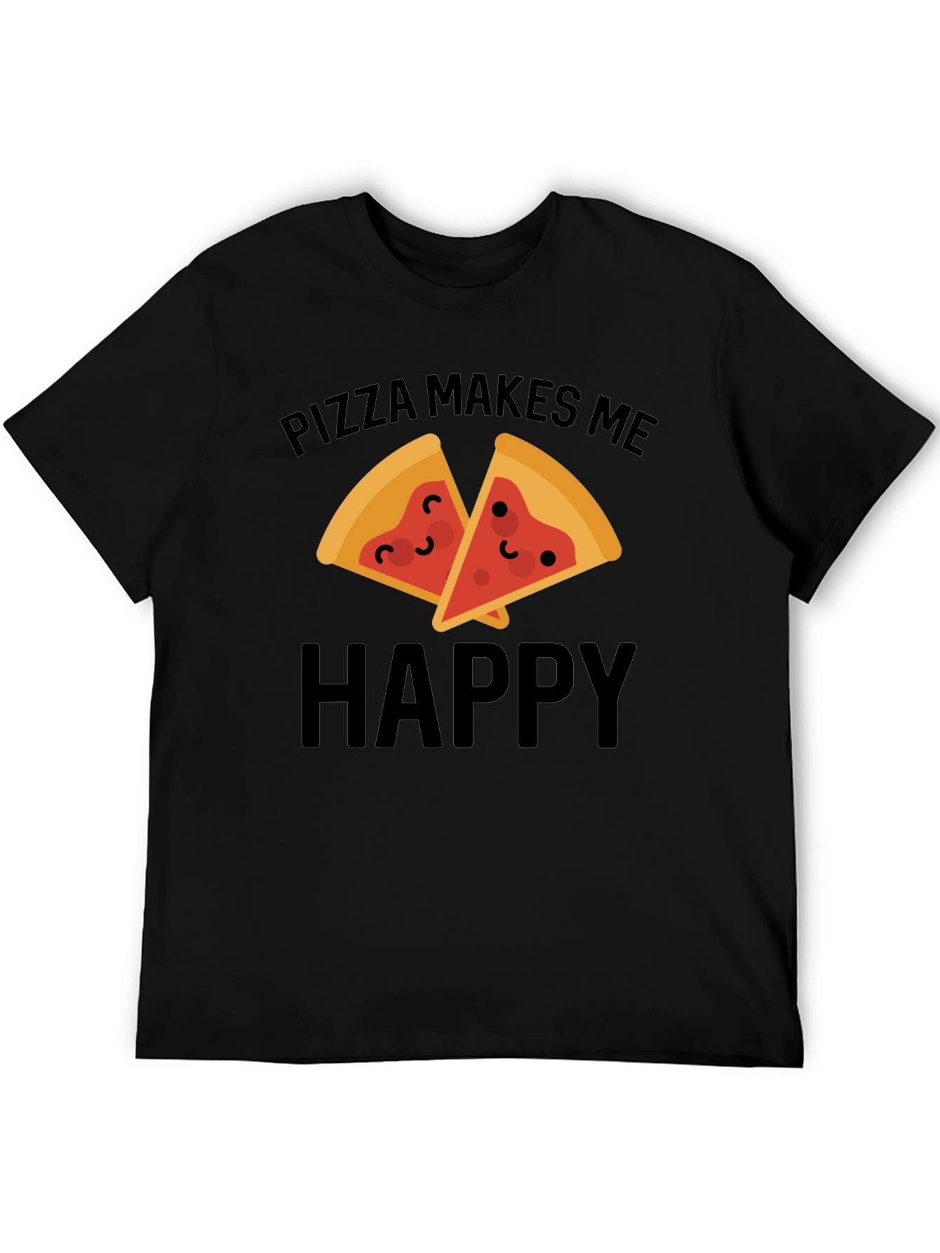Pizza Makes Me Happy Graphic Tee