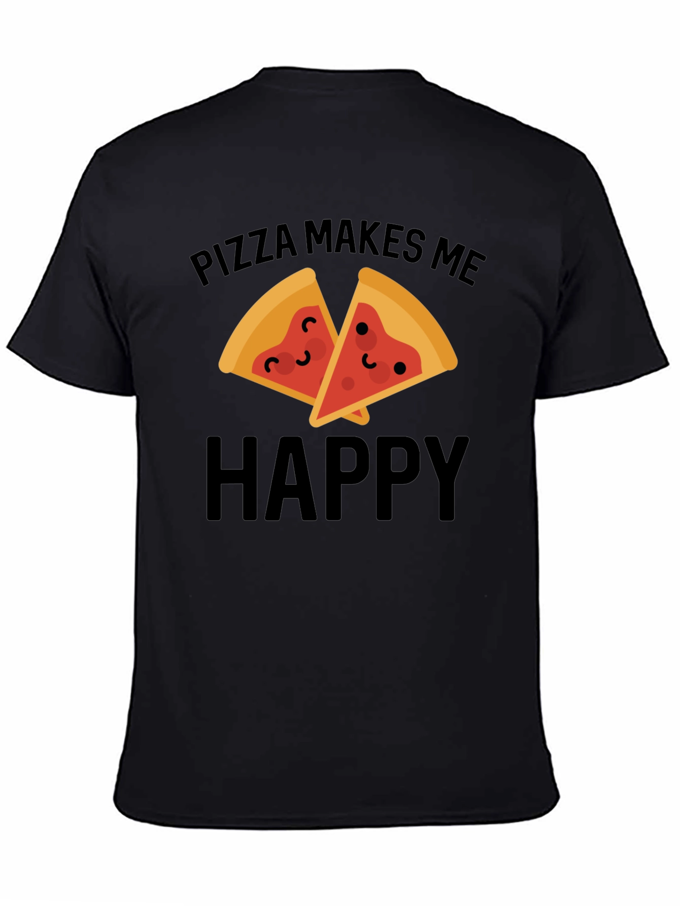 Pizza Makes Me Happy Graphic Tee