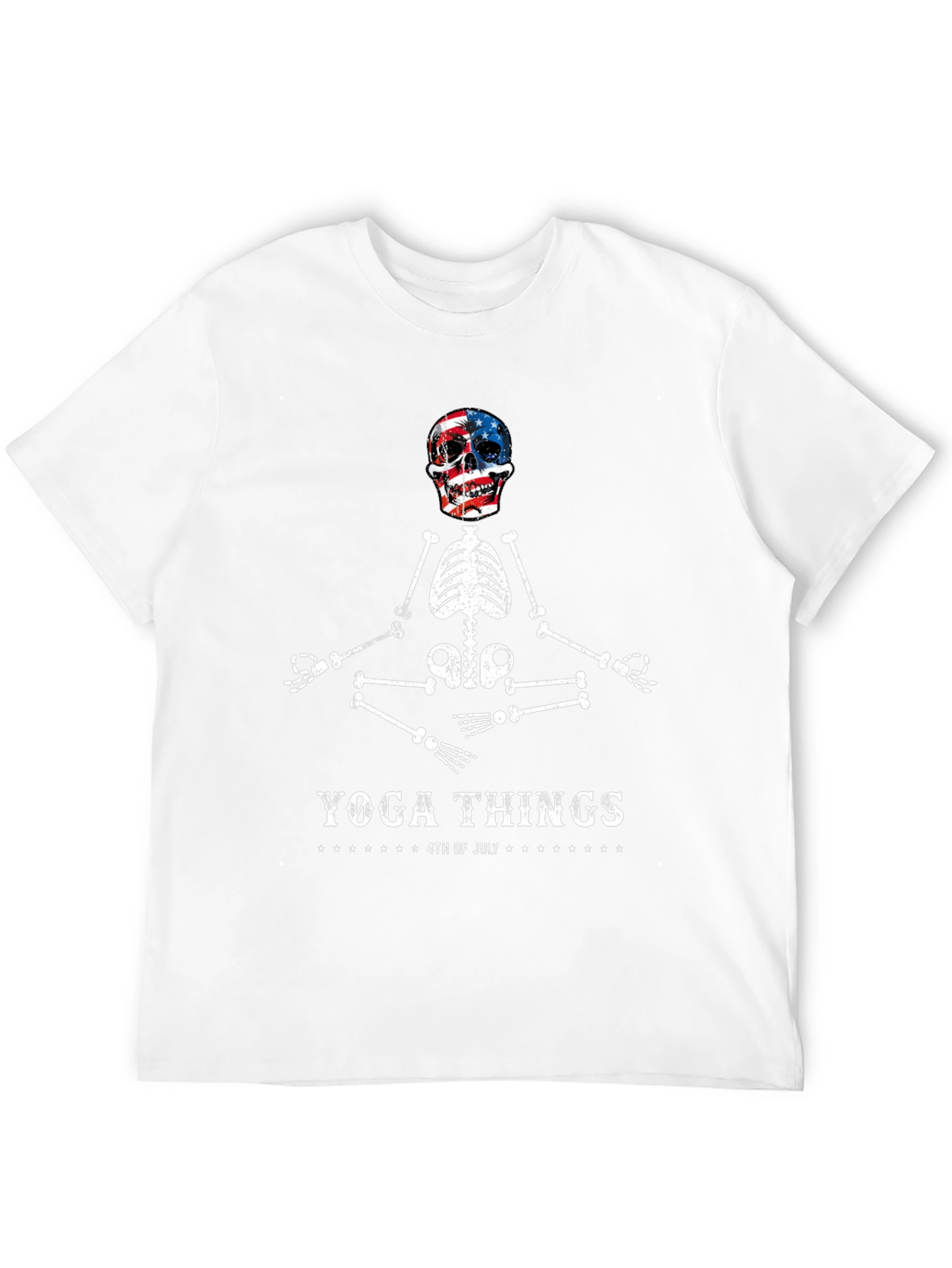 Yoga Things 4th of July Skeleton Graphic Tee