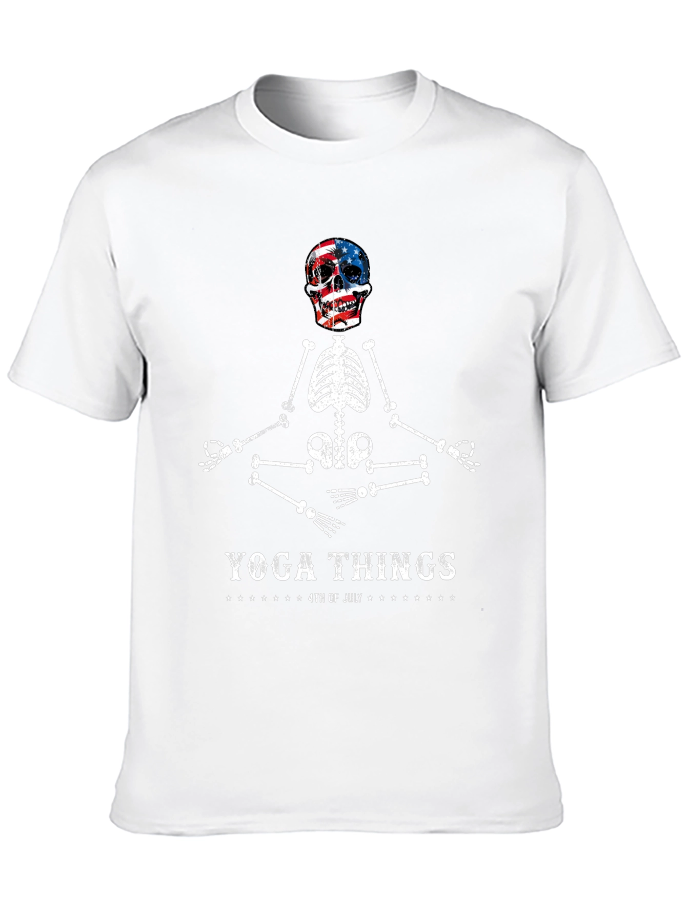 Yoga Things 4th of July Skeleton Graphic Tee