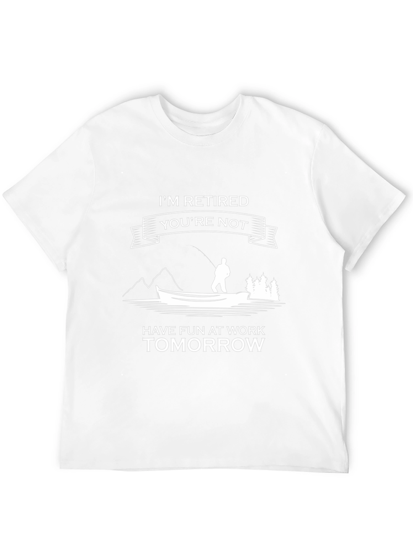 Retired Fun T-Shirt Fishing Theme Tee