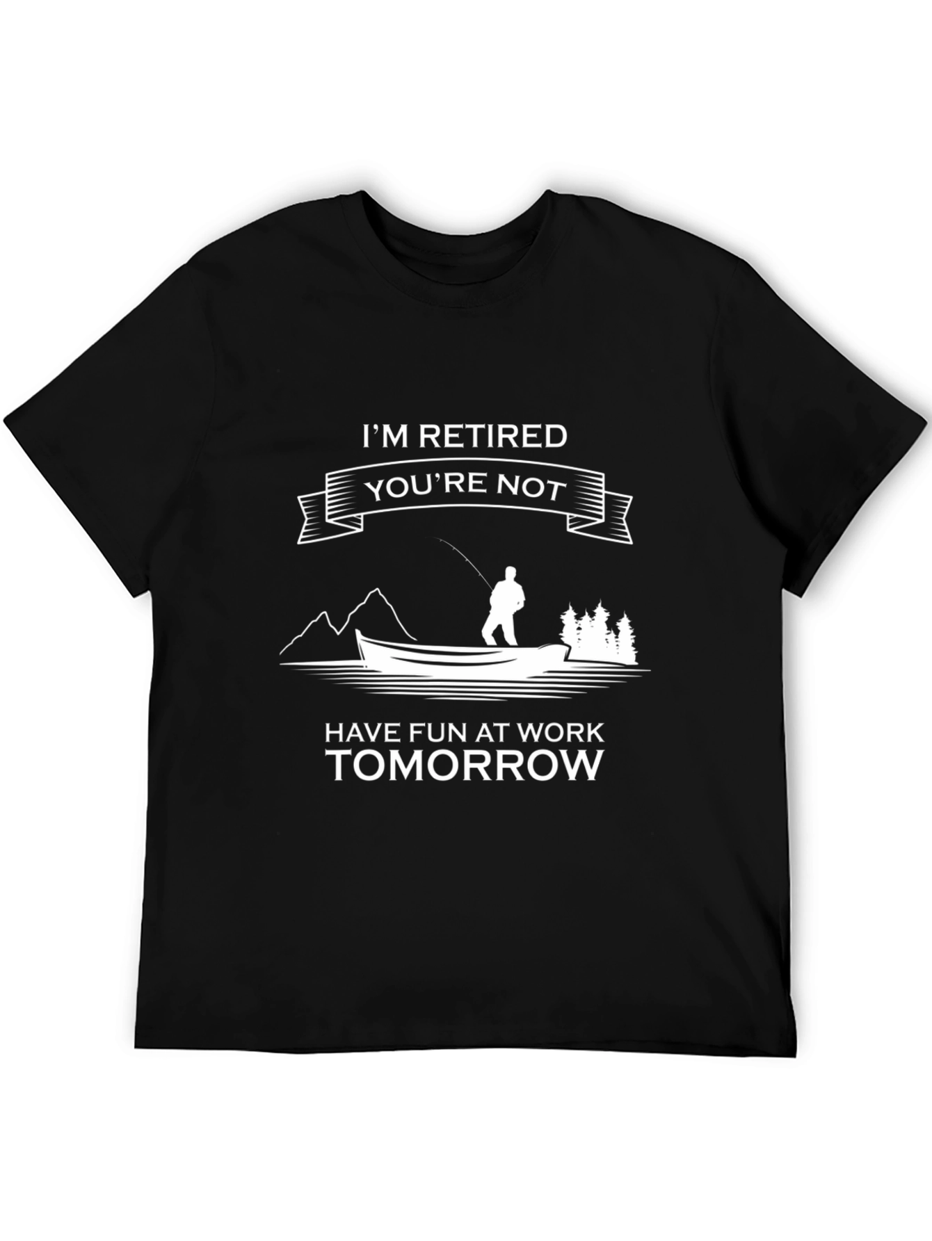 Retired Fun T-Shirt Fishing Theme Tee
