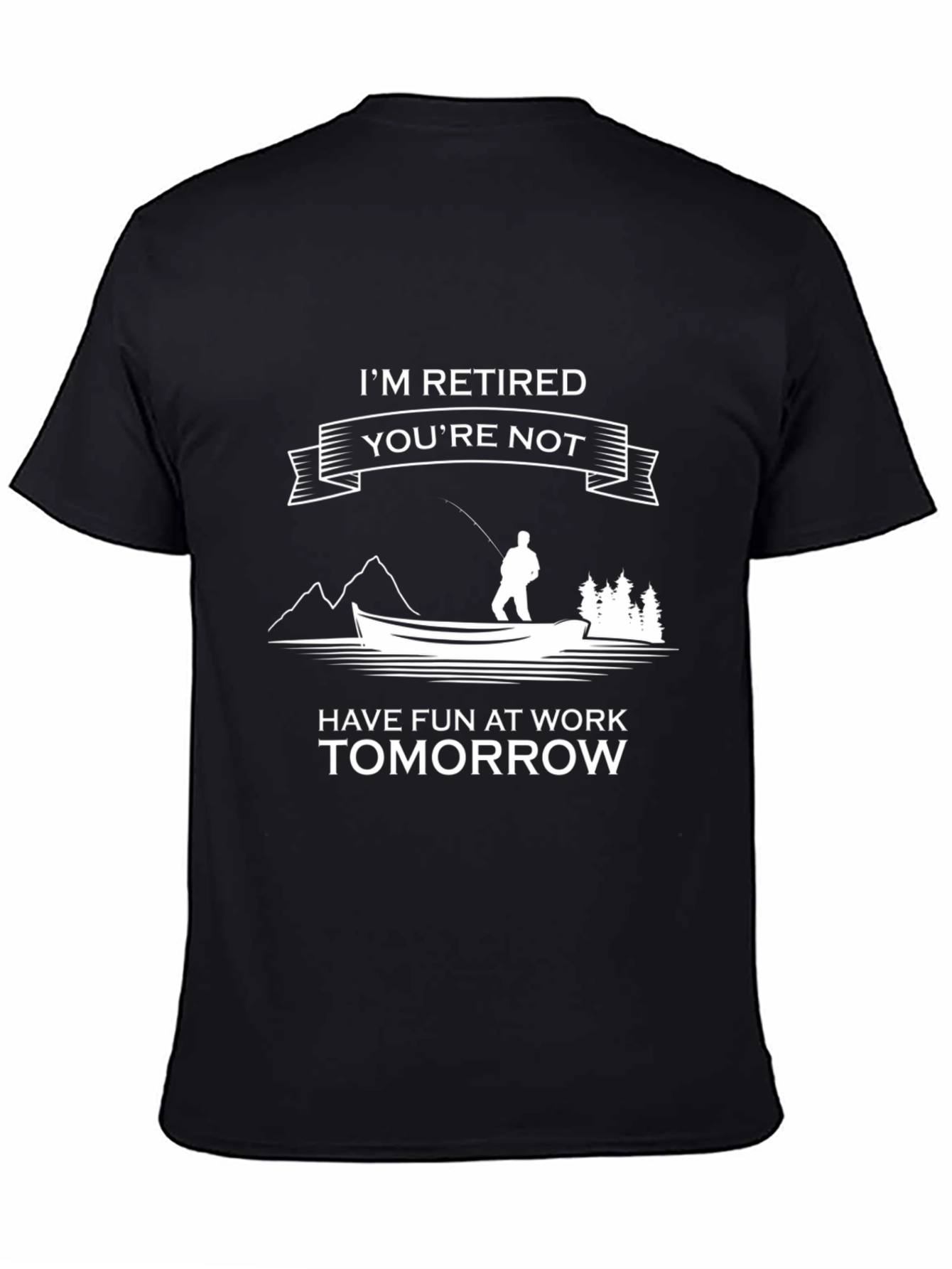 Retired Fun T-Shirt Fishing Theme Tee