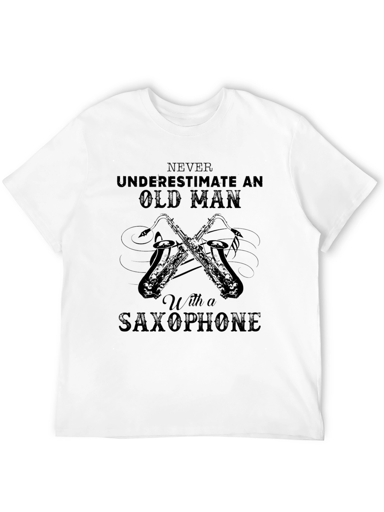 Saxophone Old Man T-Shirt - Musicians Apparel