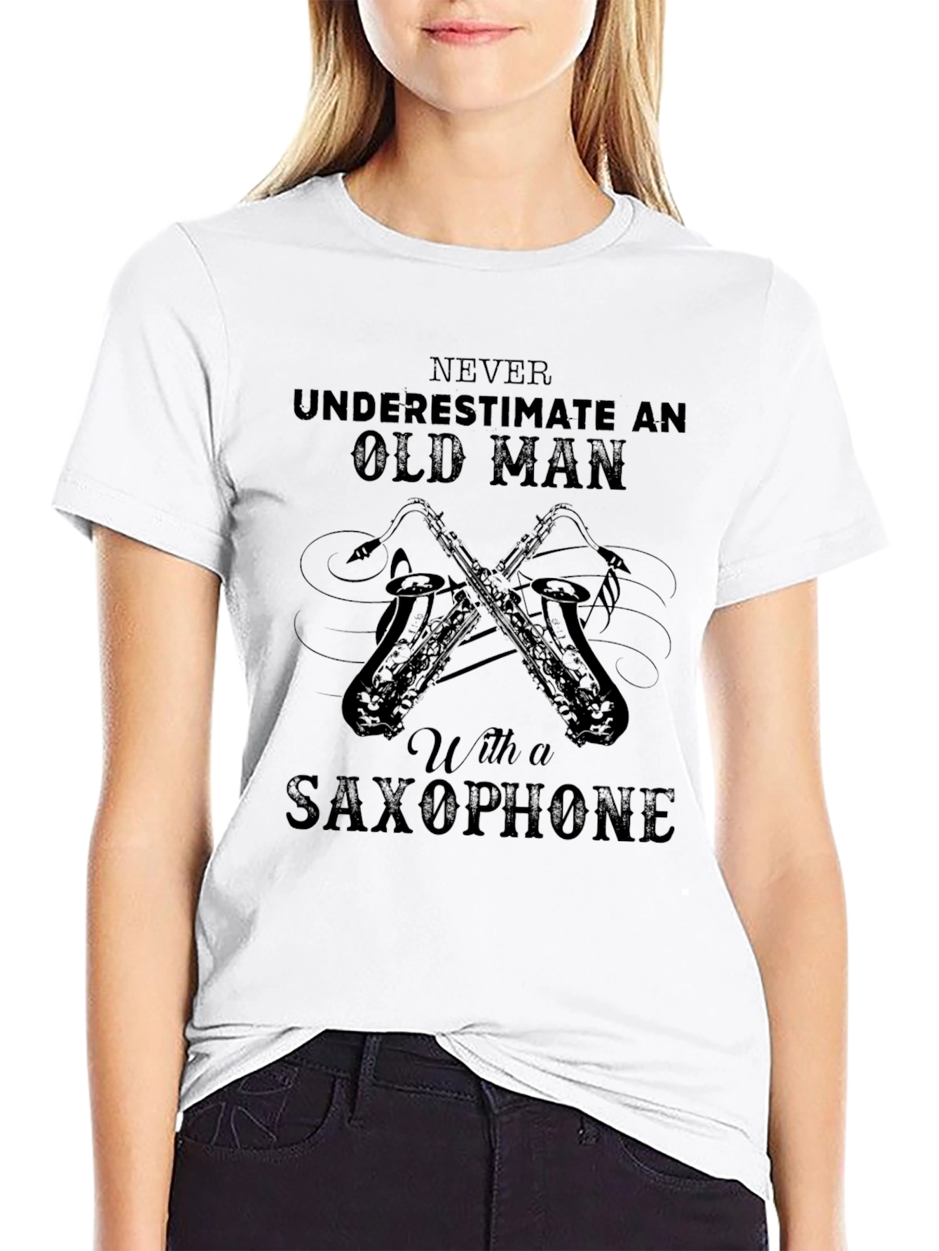 Saxophone Old Man T-Shirt - Musicians Apparel
