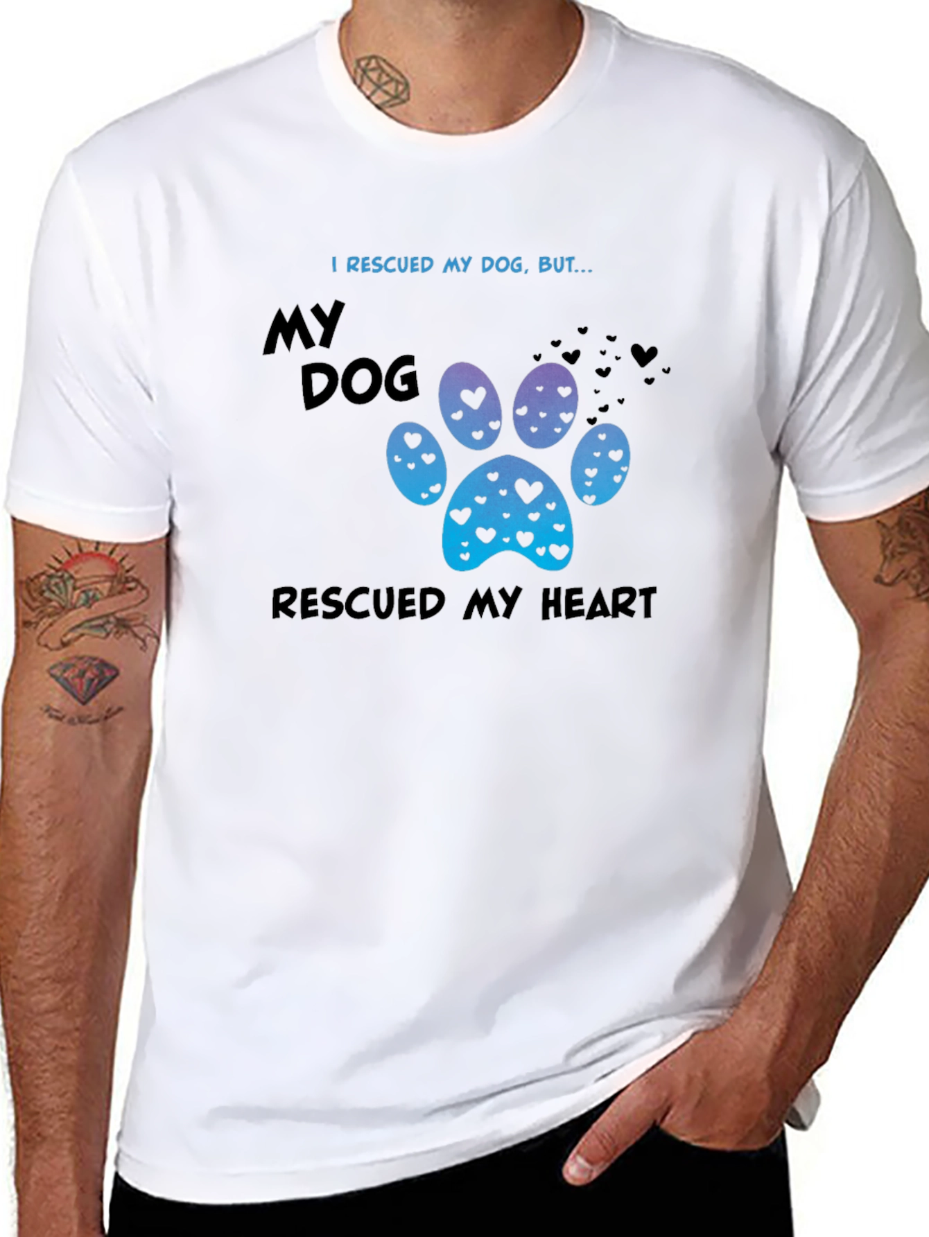 Rescued My Dog Rescued My Heart Tee
