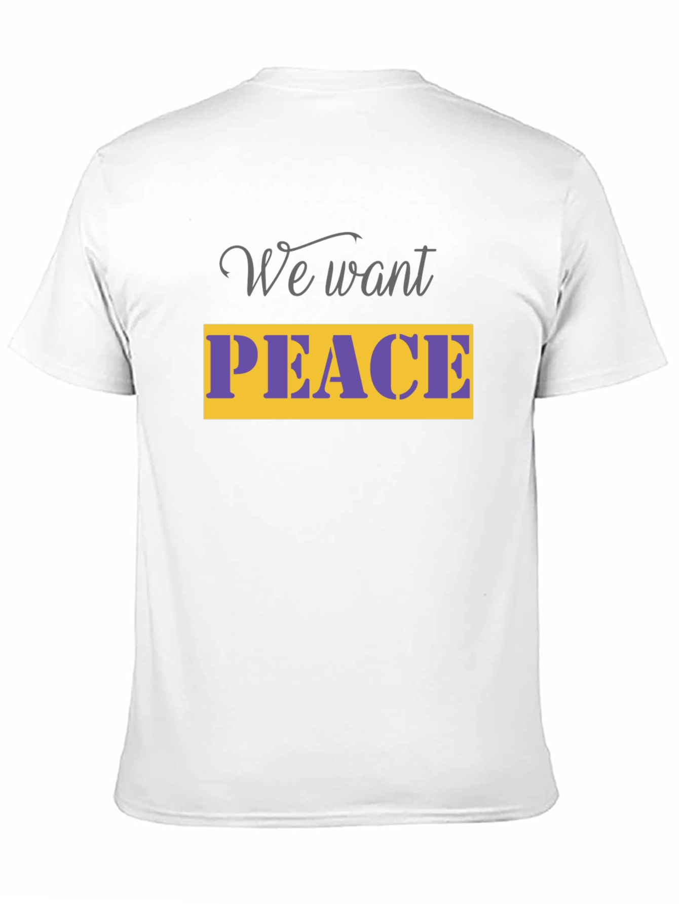 We Want Peace Graphic Tee -  Unisex Black T-Shirt