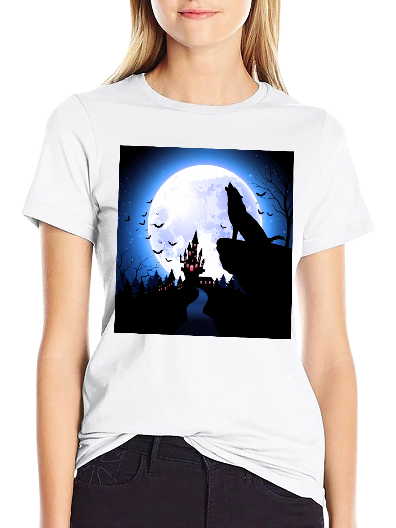 Halloween Wolf Moon T-Shirt