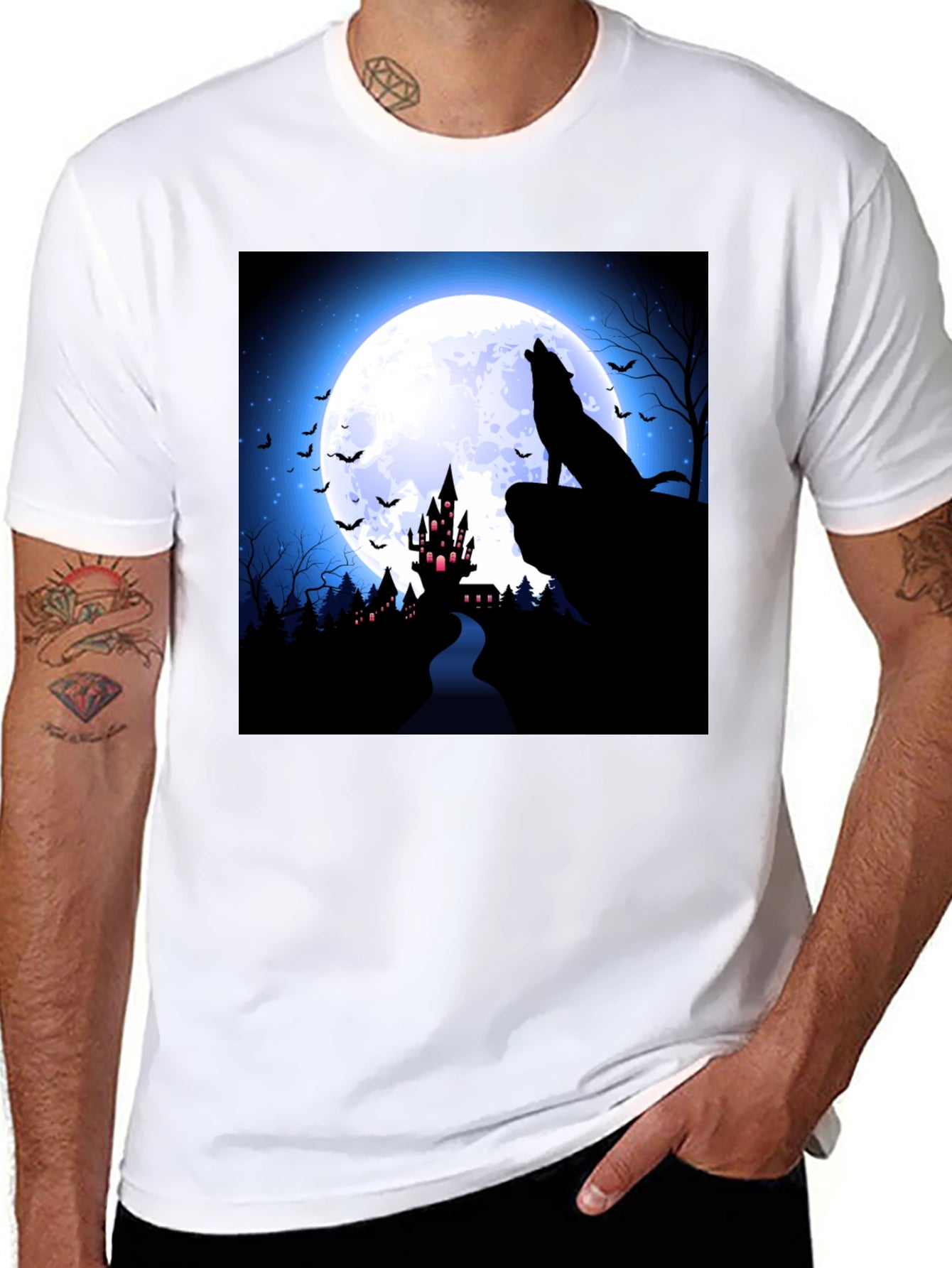 Halloween Wolf Moon T-Shirt