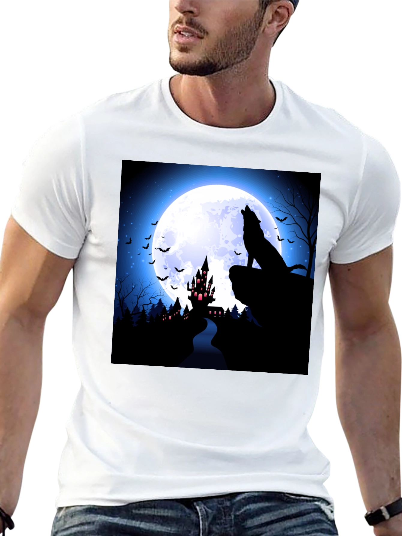 Halloween Wolf Moon T-Shirt