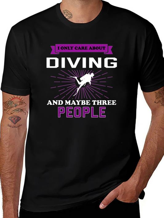 Diving Lover Graphic Tee - I Only Care About Diving