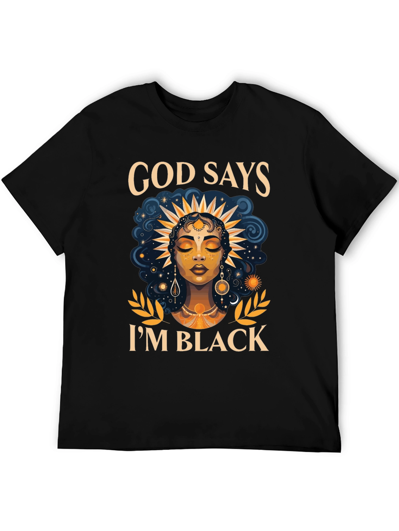 God Says Im Black T-Shirt - Unique Design